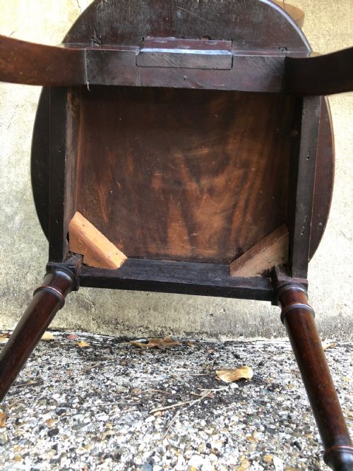 GEORGIAN MAHOGANY HALL CHAIR - ADDITIONAL PHOTO 10