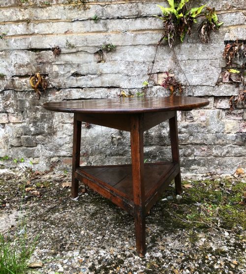 ANTIQUE CRICKET TABLE - ADDITIONAL PHOTO 2
