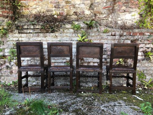 EARLY OAK DINING CHAIRS - ADDITIONAL PHOTO 5