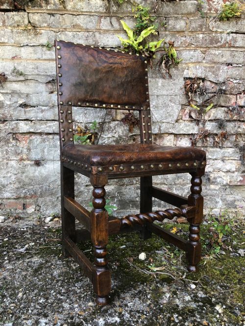 EARLY OAK DINING CHAIRS - ADDITIONAL PHOTO 6