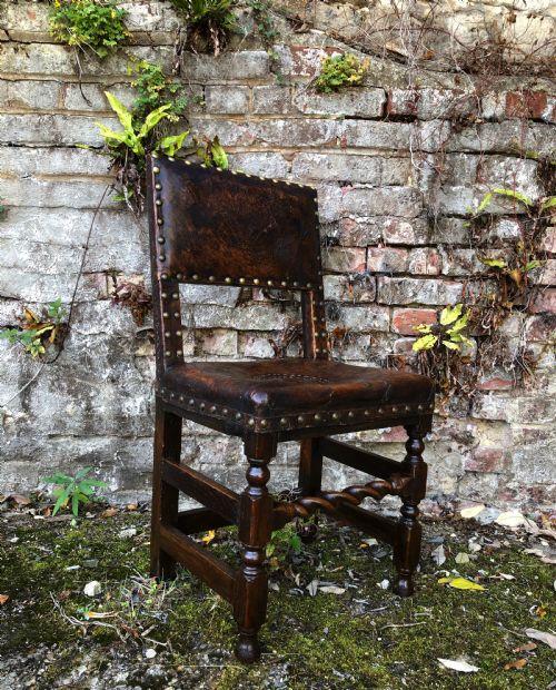 EARLY OAK DINING CHAIRS - ADDITIONAL PHOTO 13