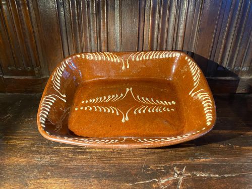 ANTIQUE SLIPWARE DISH - ADDITIONAL PHOTO 1