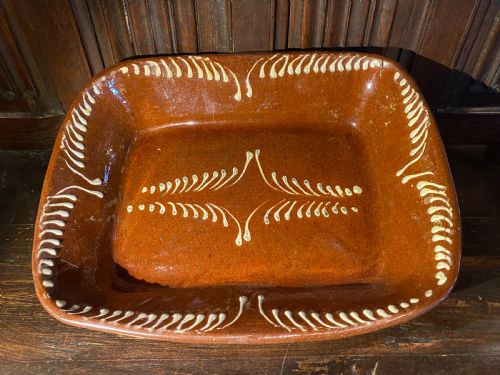 ANTIQUE SLIPWARE DISH - ADDITIONAL PHOTO 3