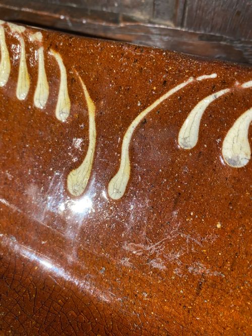 ANTIQUE SLIPWARE DISH - ADDITIONAL PHOTO 9