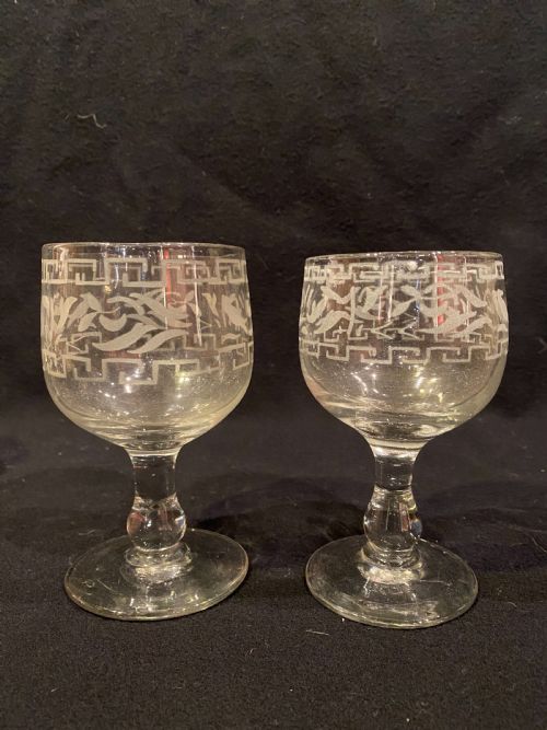 ANTIQUE WINE GLASSES - ADDITIONAL PHOTO 3