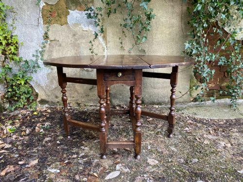 antique oak gateleg table - CATEGORY: ANTIQUE TABLES - DATED 17TH CENTURY