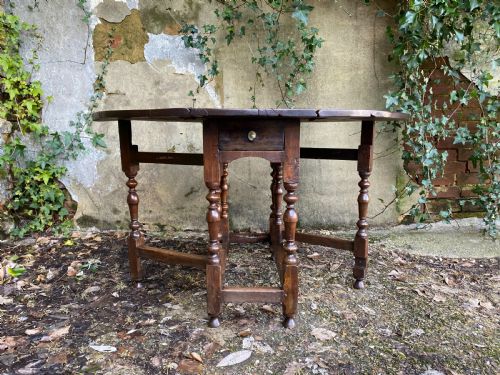 ANTIQUE OAK GATELEG TABLE - ADDITIONAL PHOTO 1