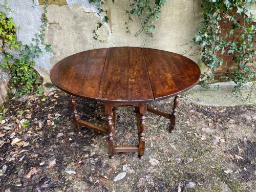 ANTIQUE OAK GATELEG TABLE - ADDITIONAL PHOTO 2