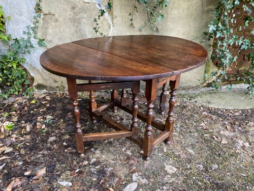 ANTIQUE OAK GATELEG TABLE - ADDITIONAL PHOTO 5