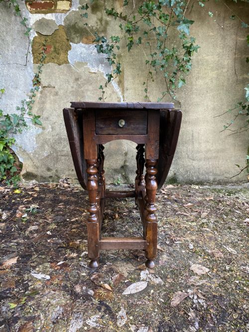 ANTIQUE OAK GATELEG TABLE - ADDITIONAL PHOTO 9