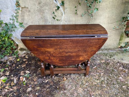 ANTIQUE OAK GATELEG TABLE - ADDITIONAL PHOTO 10