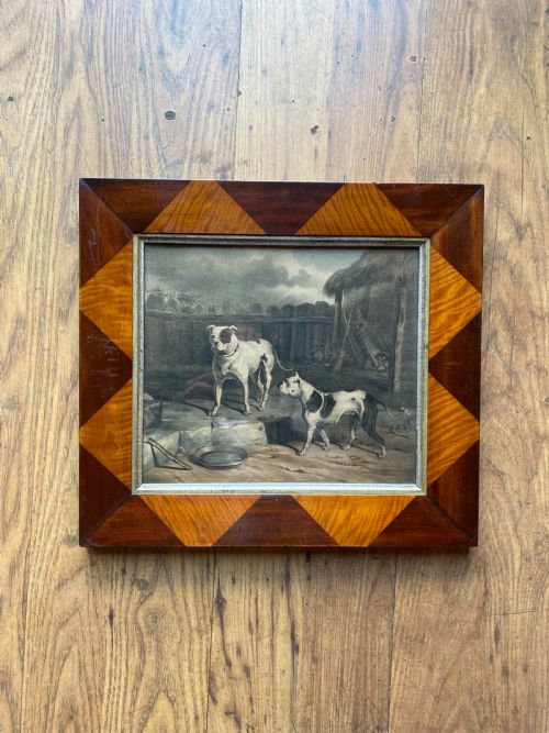 PAIR OF ANTIQUE PRINTS IN UNIQUE FRAMES - ADDITIONAL PHOTO 1