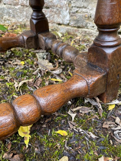ANTIQUE OAK JOINT STOOL - ADDITIONAL PHOTO 9