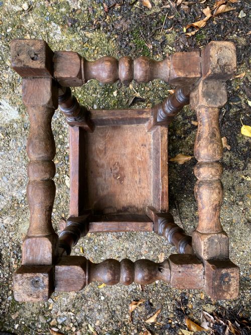 ANTIQUE OAK JOINT STOOL - ADDITIONAL PHOTO 11