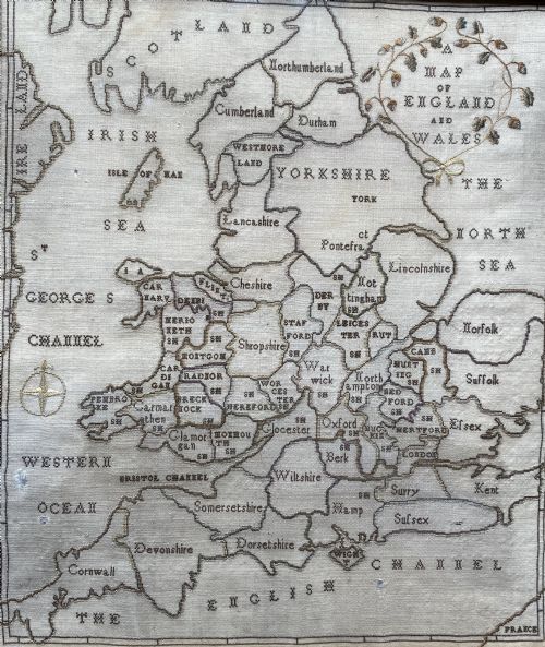 ANTIQUE MAP SAMPLER - ADDITIONAL PHOTO 1