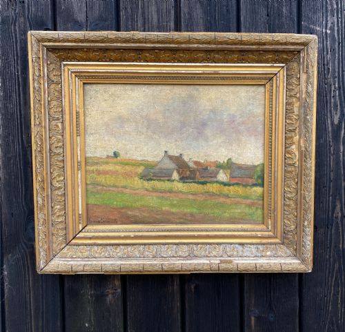 antique oil landscape painting - CATEGORY: ANTIQUE ART - DATED 19TH CENTURY