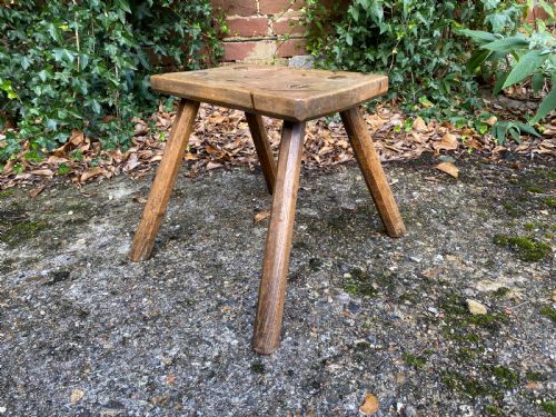 antique primitive stool - CATEGORY: ANTIQUE STOOLS - DATED 19TH CENTURY