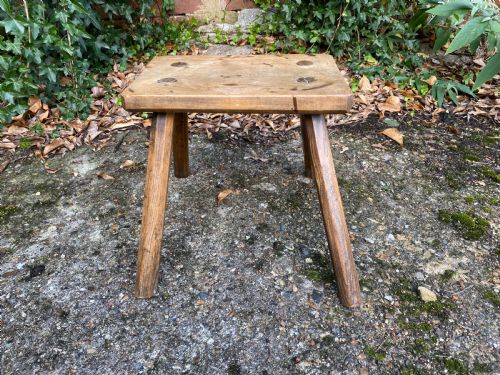 ANTIQUE PRIMITIVE STOOL - ADDITIONAL PHOTO 2