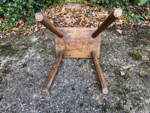 ANTIQUE PRIMITIVE STOOL - ADDITIONAL PHOTO 4