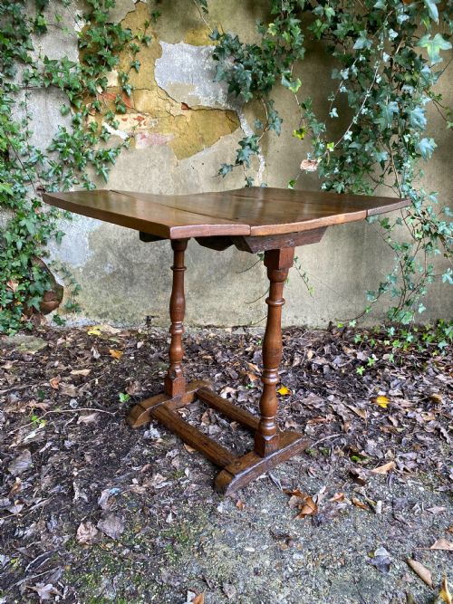 ANTIQUE ELM SIDE TABLE - ADDITIONAL PHOTO 2