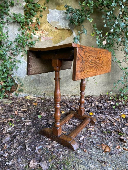 ANTIQUE ELM SIDE TABLE - ADDITIONAL PHOTO 4