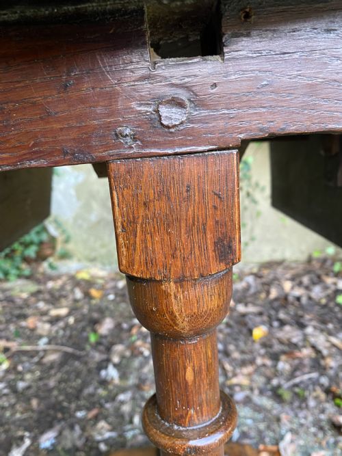 ANTIQUE ELM SIDE TABLE - ADDITIONAL PHOTO 12