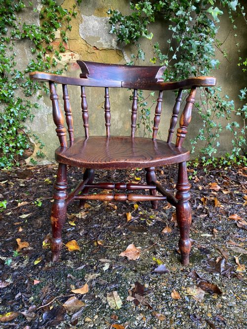 antique captains chair - CATEGORY: ANTIQUE CHAIRS - DATED 19TH CENTURY