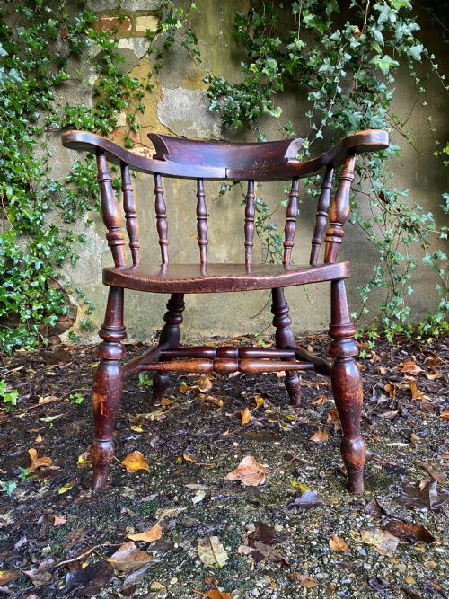 ANTIQUE CAPTAINS CHAIR - ADDITIONAL PHOTO 2