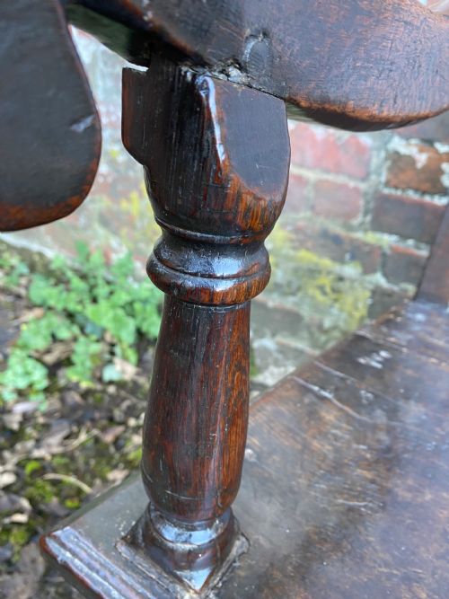 EARLY OAK WAINSCOT CHAIR - ADDITIONAL PHOTO 12