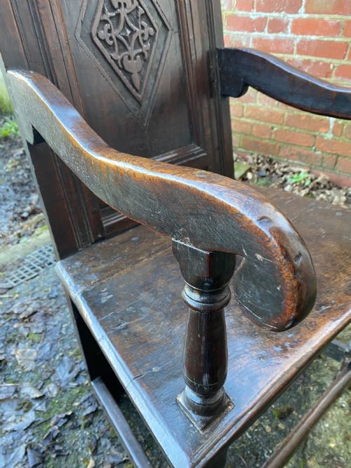 EARLY OAK WAINSCOT CHAIR - ADDITIONAL PHOTO 22