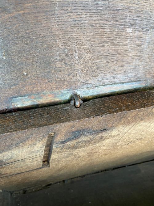 EARLY OAK COFFER - ADDITIONAL PHOTO 10