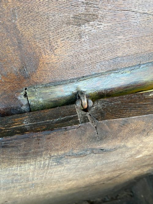 EARLY OAK COFFER - ADDITIONAL PHOTO 12