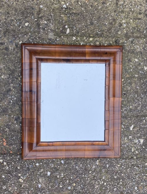 antique walnut cushion mirror - CATEGORY: ANTIQUE MIRRORS - DATED 19TH CENTURY