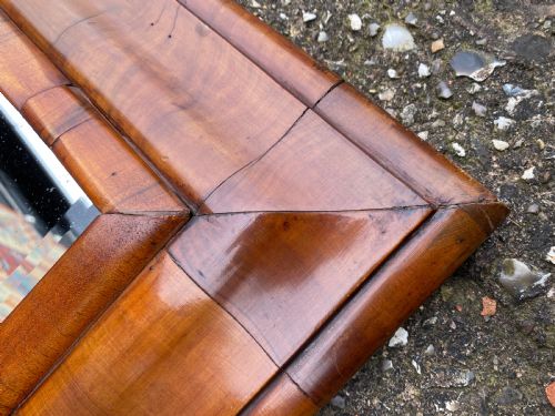 ANTIQUE WALNUT CUSHION MIRROR - ADDITIONAL PHOTO 6