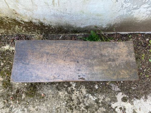 EARLY OAK BOARDED COFFER - ADDITIONAL PHOTO 5