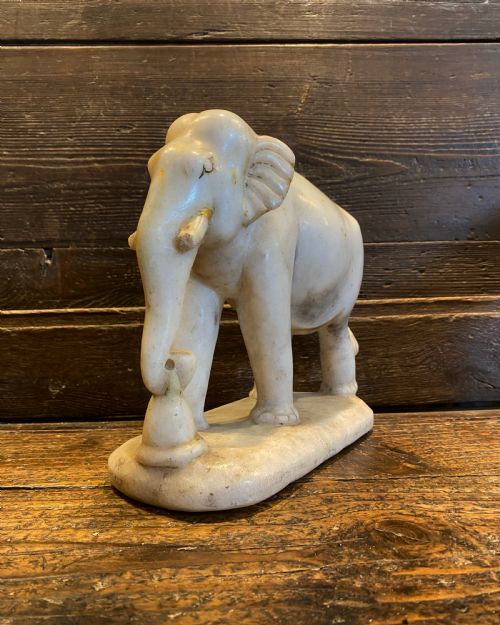 marble elephant - CATEGORY: ANTIQUE SCULPTURES - DATED 19TH CENTURY
