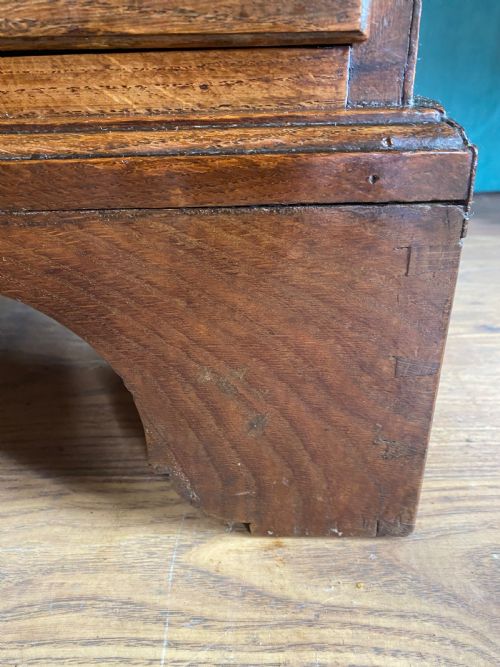 GEORGIAN OAK TALLBOYCHEST ON CHEST - ADDITIONAL PHOTO 4