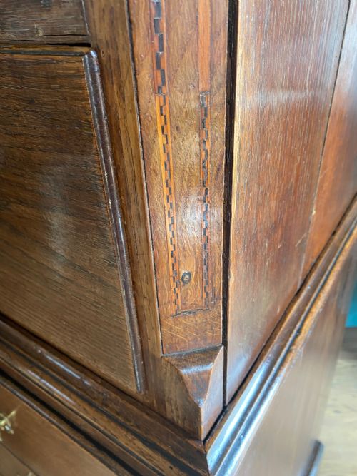 GEORGIAN OAK TALLBOYCHEST ON CHEST - ADDITIONAL PHOTO 7