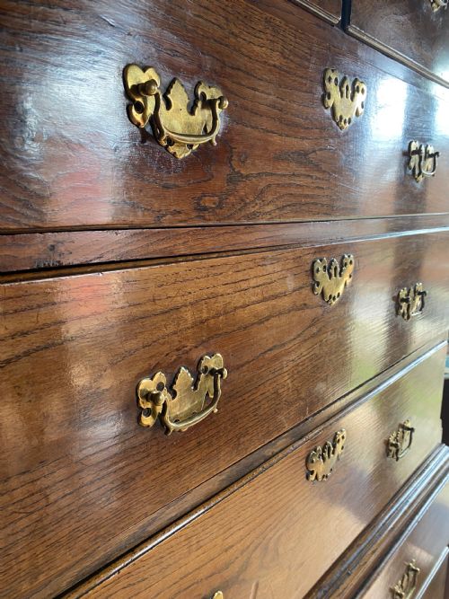 GEORGIAN OAK TALLBOYCHEST ON CHEST - ADDITIONAL PHOTO 8