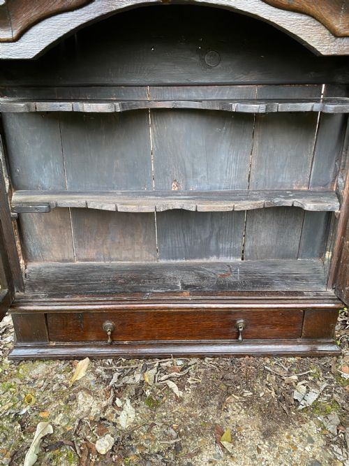 18TH CENTURY OAK WALL CUPBOARD - ADDITIONAL PHOTO 5