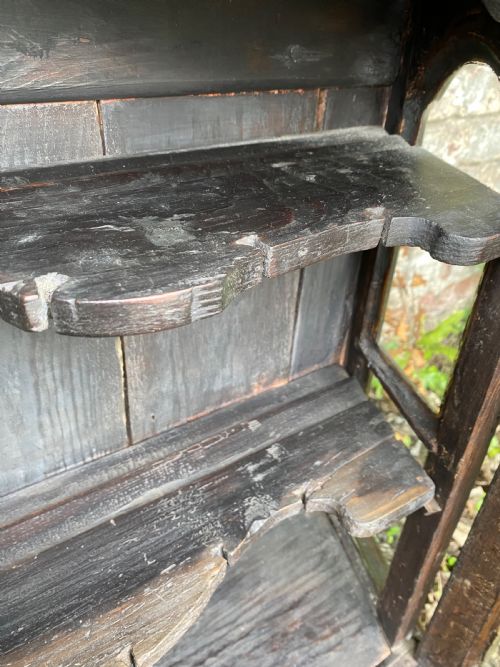 18TH CENTURY OAK WALL CUPBOARD - ADDITIONAL PHOTO 6