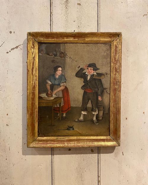 antique naive painting - CATEGORY: ANTIQUE ART - DATED 19TH CENTURY