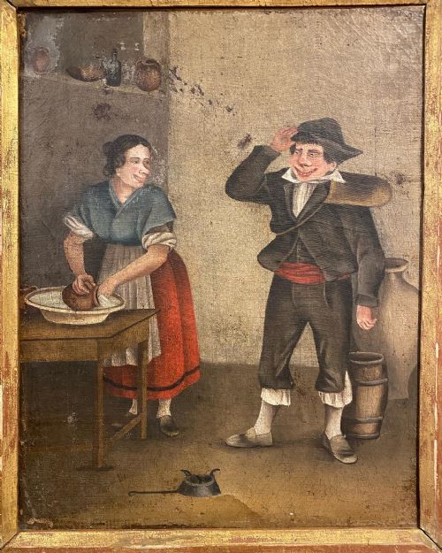 ANTIQUE NAIVE PAINTING - ADDITIONAL PHOTO 4