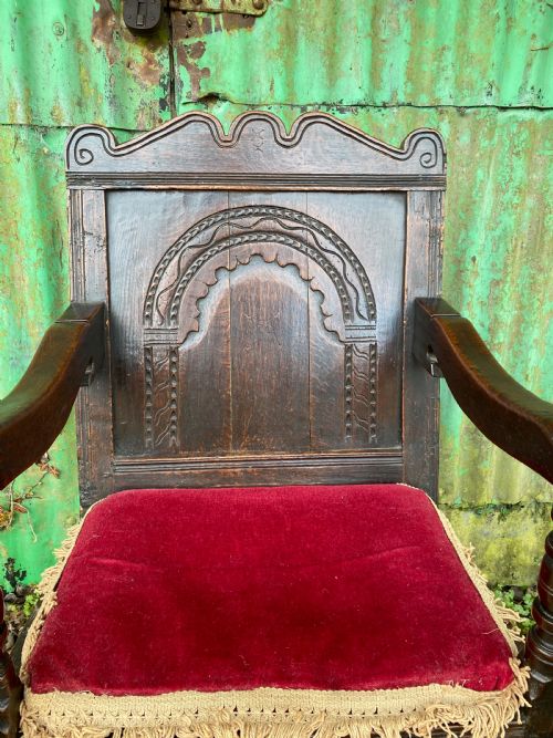 EARLY WAINSCOT CHAIR - ADDITIONAL PHOTO 6