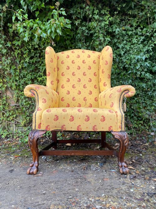 ANTIQUE WINGBACK ARMCHAIR - ADDITIONAL PHOTO 1