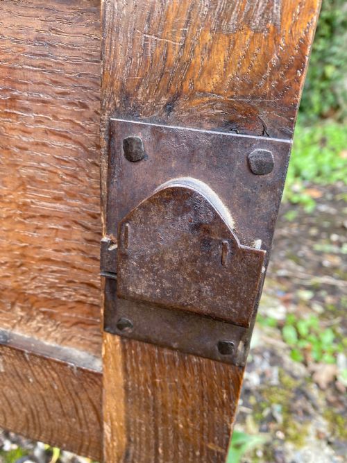ANTIQUE OAK BUREAU CUPBOARD - ADDITIONAL PHOTO 7