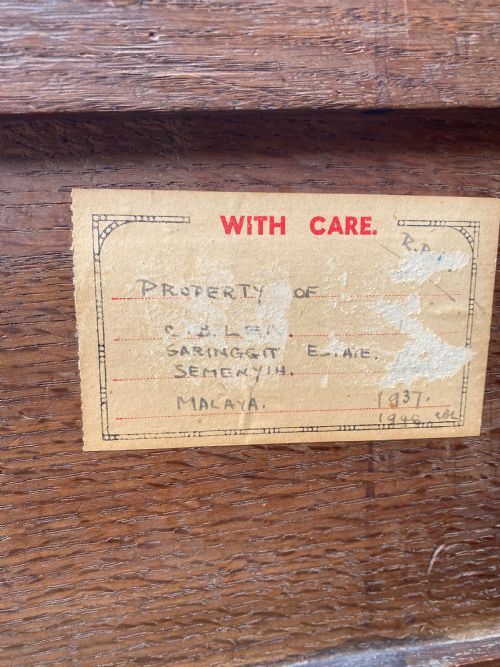 ANTIQUE OAK BUREAU CUPBOARD - ADDITIONAL PHOTO 9