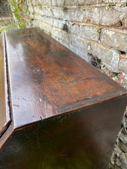 ANTIQUE OAK BUREAU CUPBOARD - ADDITIONAL PHOTO 12