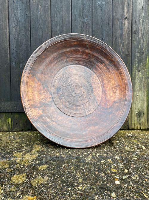 ANTIQUE WOODEN BOWL - ADDITIONAL PHOTO 3