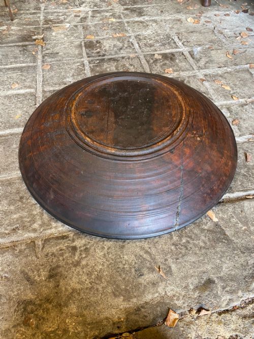ANTIQUE WOODEN BOWL - ADDITIONAL PHOTO 4